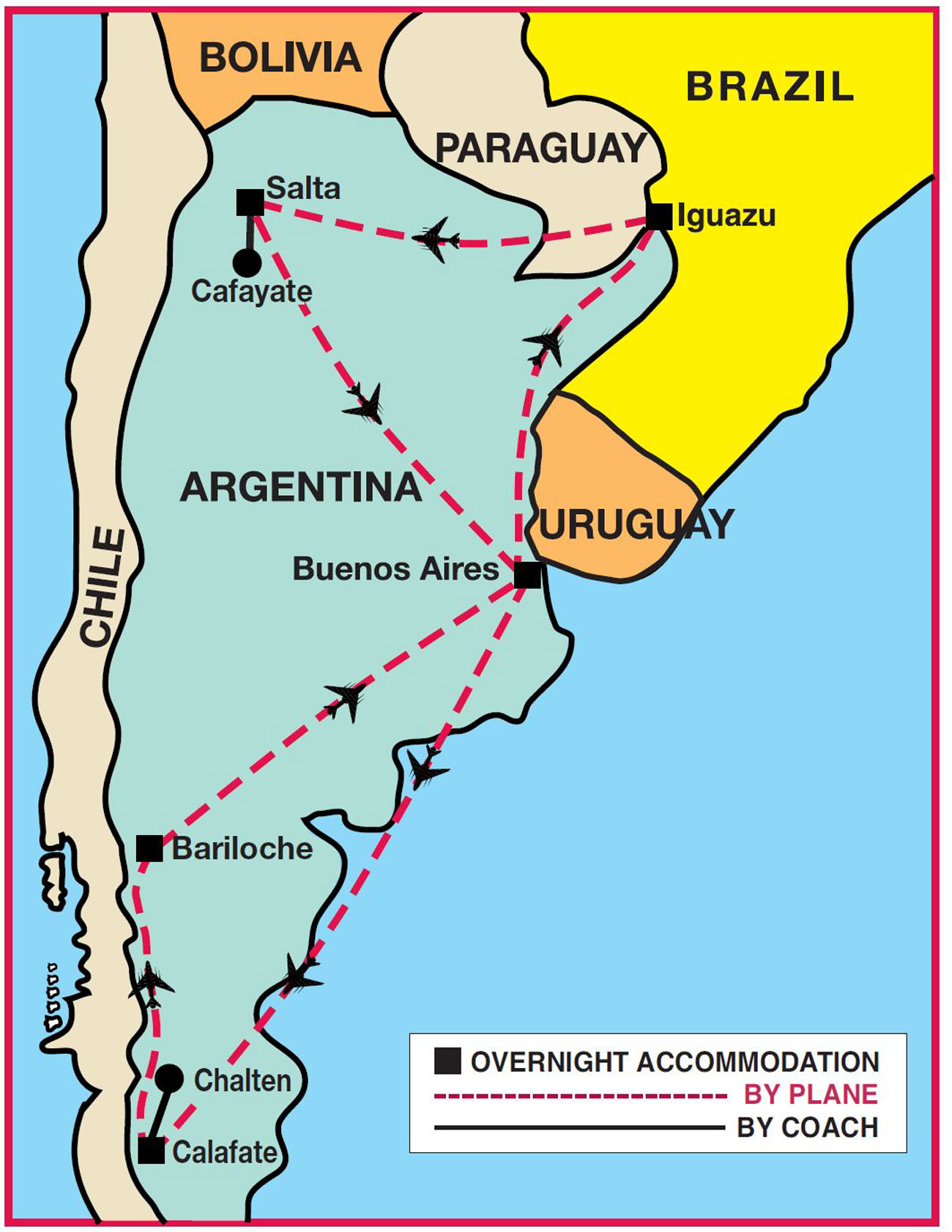 Argentina Ports Map